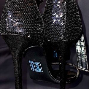 Satin  & Sequin Stilleto Heels